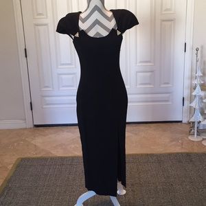 Black evening gown cocktail dress